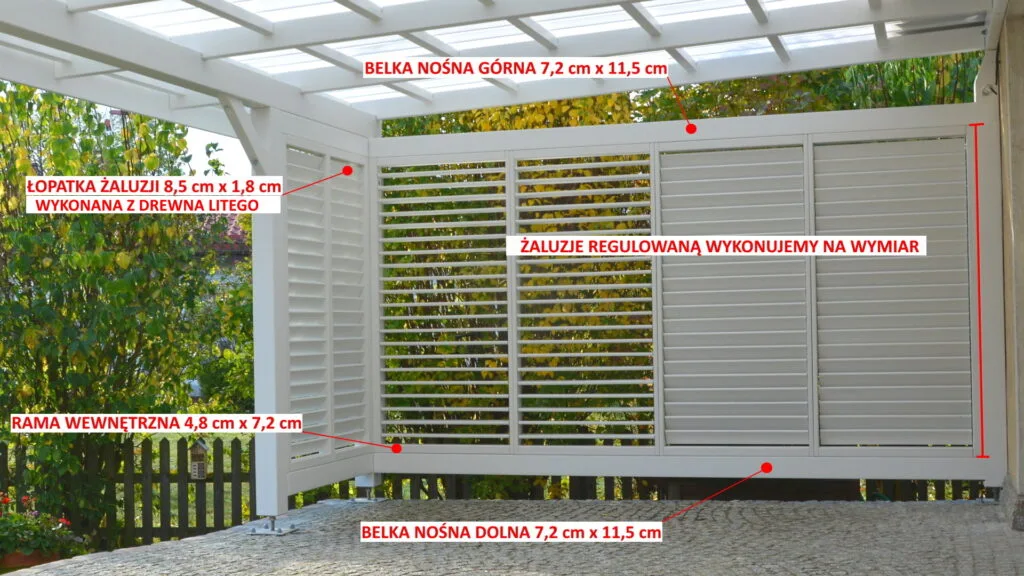 Drewniane żaluzje tarasowe shutters