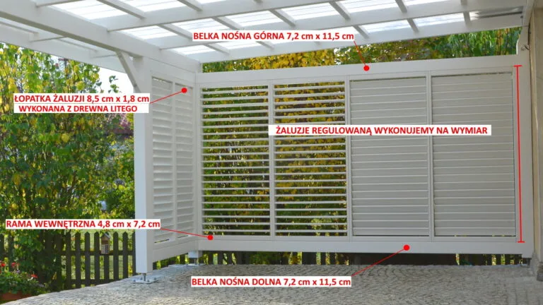 Drewniane żaluzje tarasowe shutters