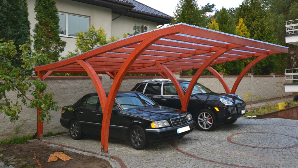 Wiata garażowa Projekt AN12 dach eska poliwęglan Quick Click