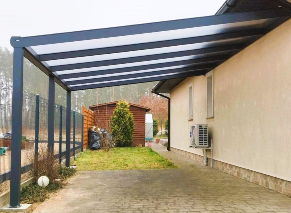 Aluminiowa wiata garażowa 706 cm