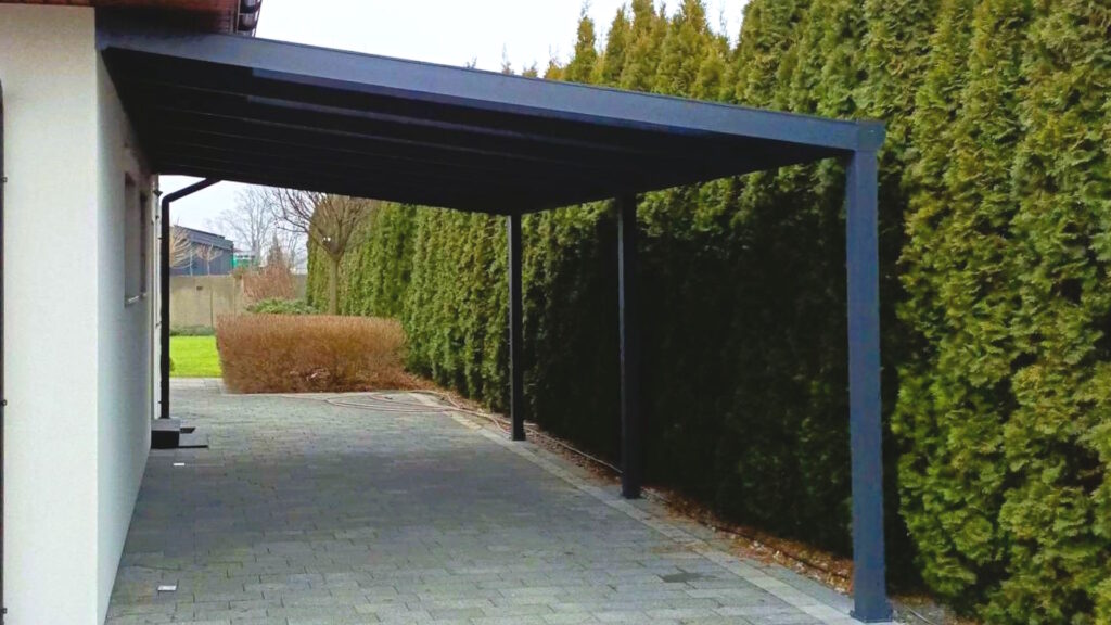 Aluminiowa wiata garażowa 906 cm
