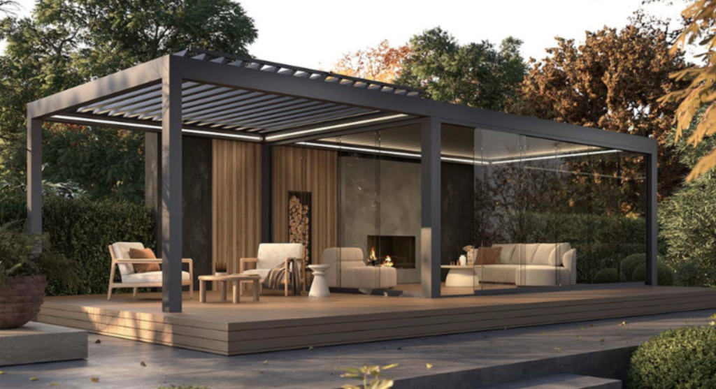 Aluminiowa pergola przyścienna