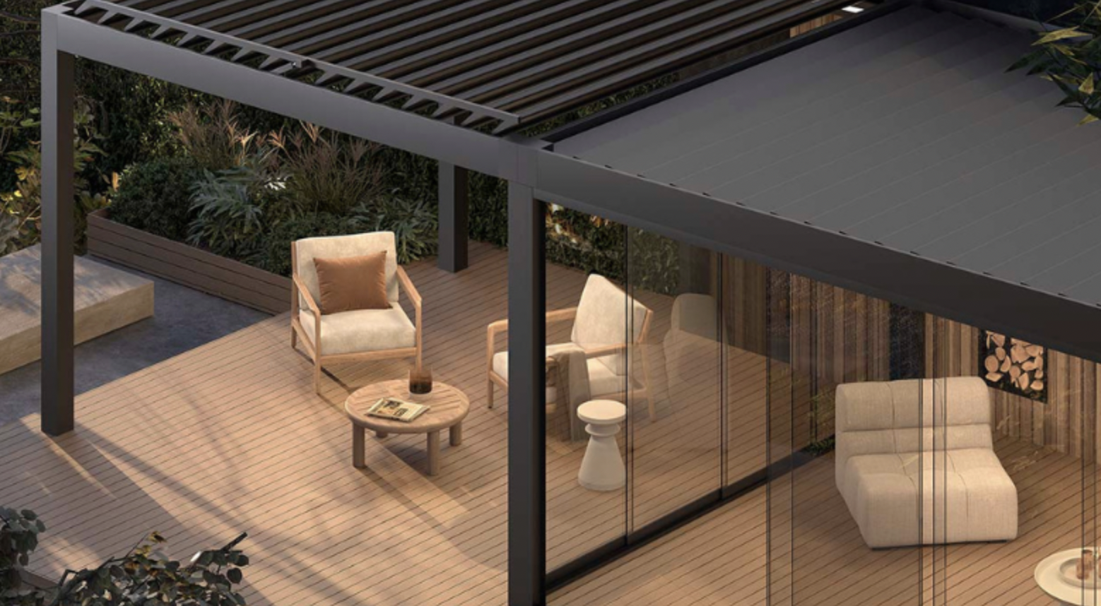 Aluminiowa pergola przyścienna