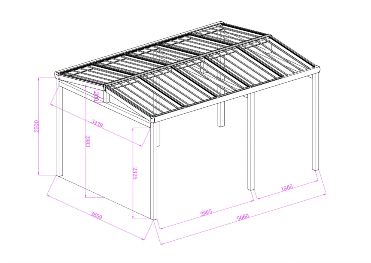 Wolnostojąca wiata garażowa z aluminium Carport